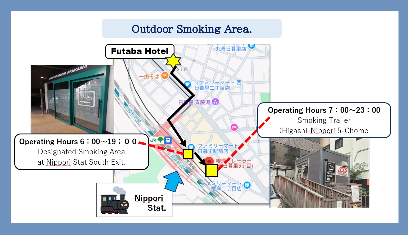 Parking, smoking, printing, lockers