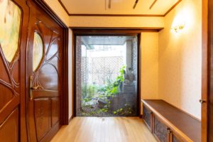 Duplex Family Room indoor stairs